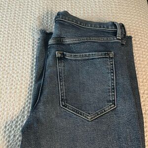 High rise wide leg crop